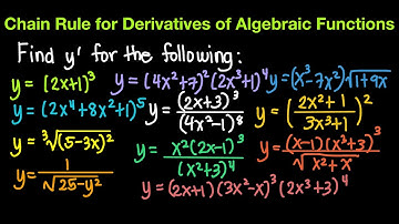 Differential Calculus: Chain Rule for Derivatives of Algebraic Functions Part 2
