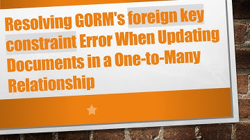 Resolving GORM