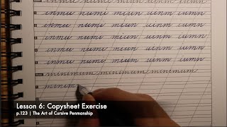 Lesson 6: Copy-sheet Exercise | #cursive #handwriting #penmanship #amsr