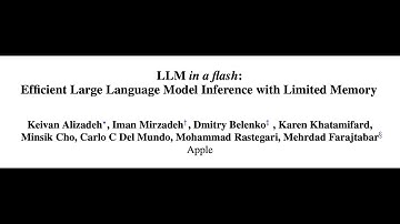 [short] LLM in a flash: Efficient Large Language Model Inference with Limited Memory