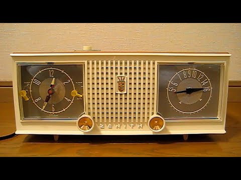3-1958 真空管ラジオ2点 真空管ラジオ ZENITH Tube Clock Radio Model C-519L 「The