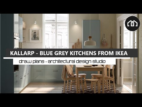 kallarp-blue-grey-kitchens---high-gloss-blue-grey-kitchen-with-a-modern-look---ikea-kitchens-#shorts