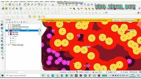 Qgis tutorial GEOTRAITEMENT Vector part 2: Buffer zone