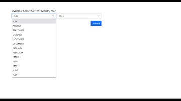 Dynamic Select Options Month Year Using PHP SQL