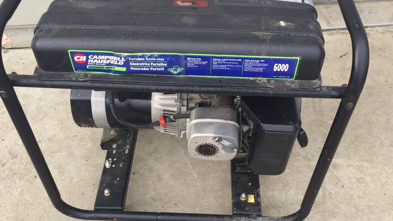 6000 watt Campbell generator - YouTube