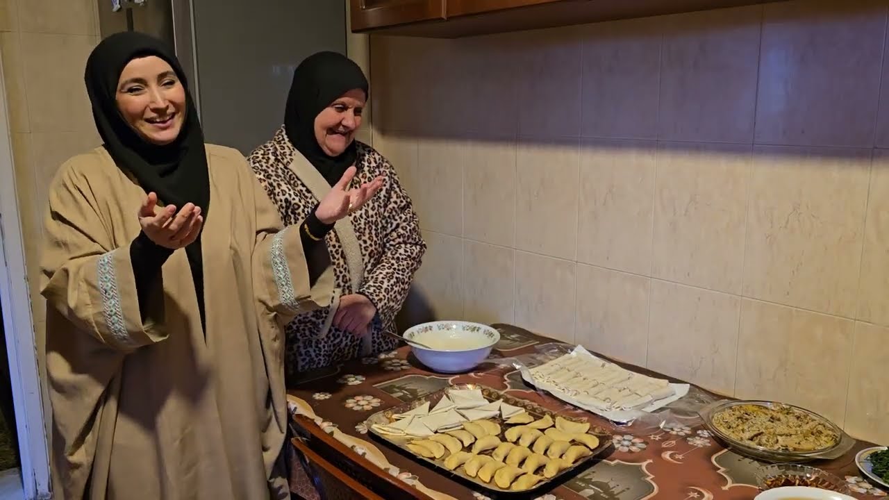 أجواءنا بفطور رمضان 🌛ليلى جواد و حماتها 😉