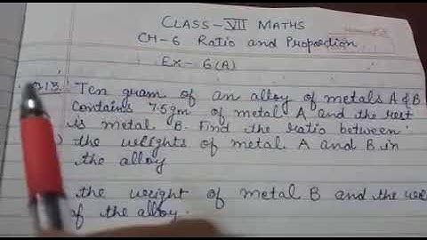 Q13,14 Ex-6A ch-Ratio class VII ICSE board concise maths @Lovewithmathematics