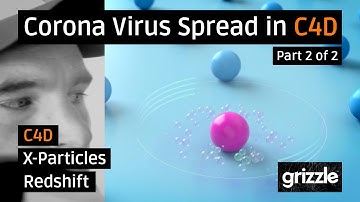 Simulating Corona Virus spread in C4D -  LIVE Tutorial (Part 2 of 2)