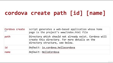 1  Create your first Cordova Project