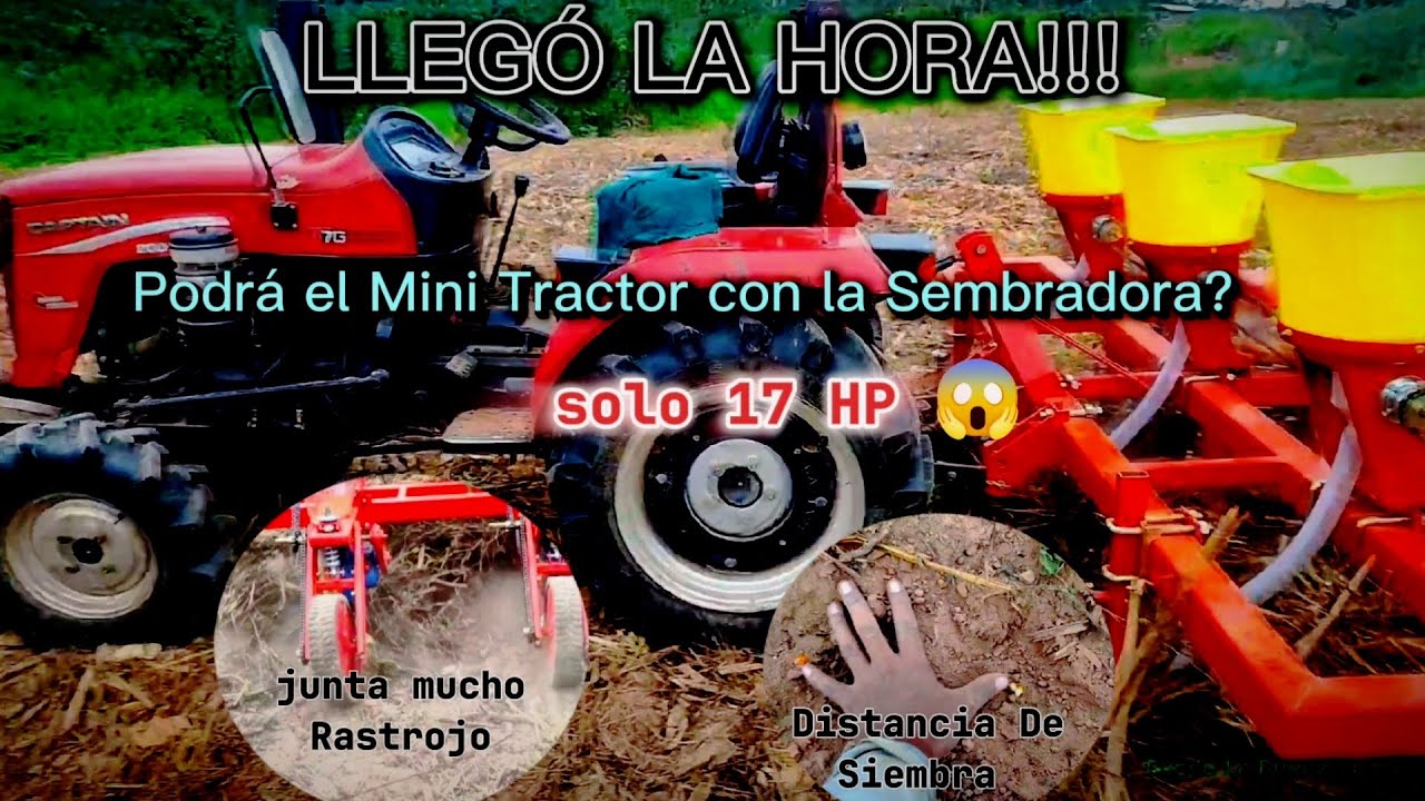 Test de Sembradora y abonadora para mini tractor  / precision seeder / plantadeira de milho