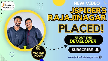 Dream Job Achieved! | Sunil K Placed as Front End Developer | JSpiders Rajajinagar