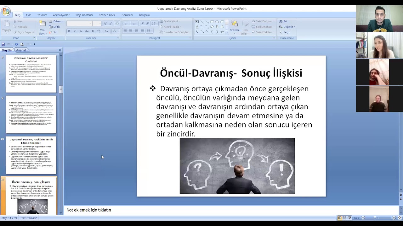 Uygulamalı Davranış Analizi (Özel Eğim Öğretmeni İrem Zehra Peçe)