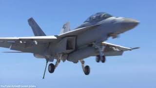 US Navy F-18 Aircraft Carrier Harry S Truman conducts training exercise