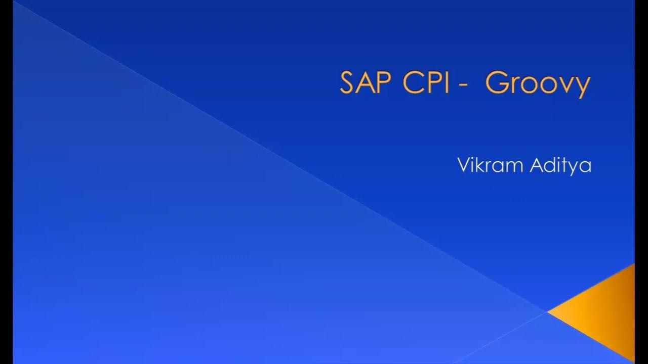 SAP CPI Groovy - YouTube
