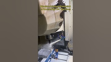 Aluminum extruded heat sink is processed by cnc machines.  #heatsink #cnc