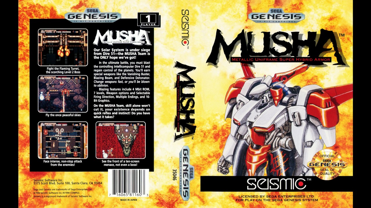 [SEGA Genesis Music] M.U.S.H.A. / Musha Aleste Full Original