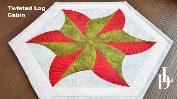 Patchwork Twisted Log Cabin - Patchworkový ubrus