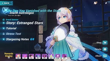 The Day You Vanished with the Stars - Main Menu