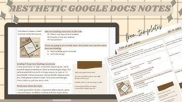 HOW TO MAKE AESTHETIC NOTES ON GOOGLE DOCS | google docs note template (brown)