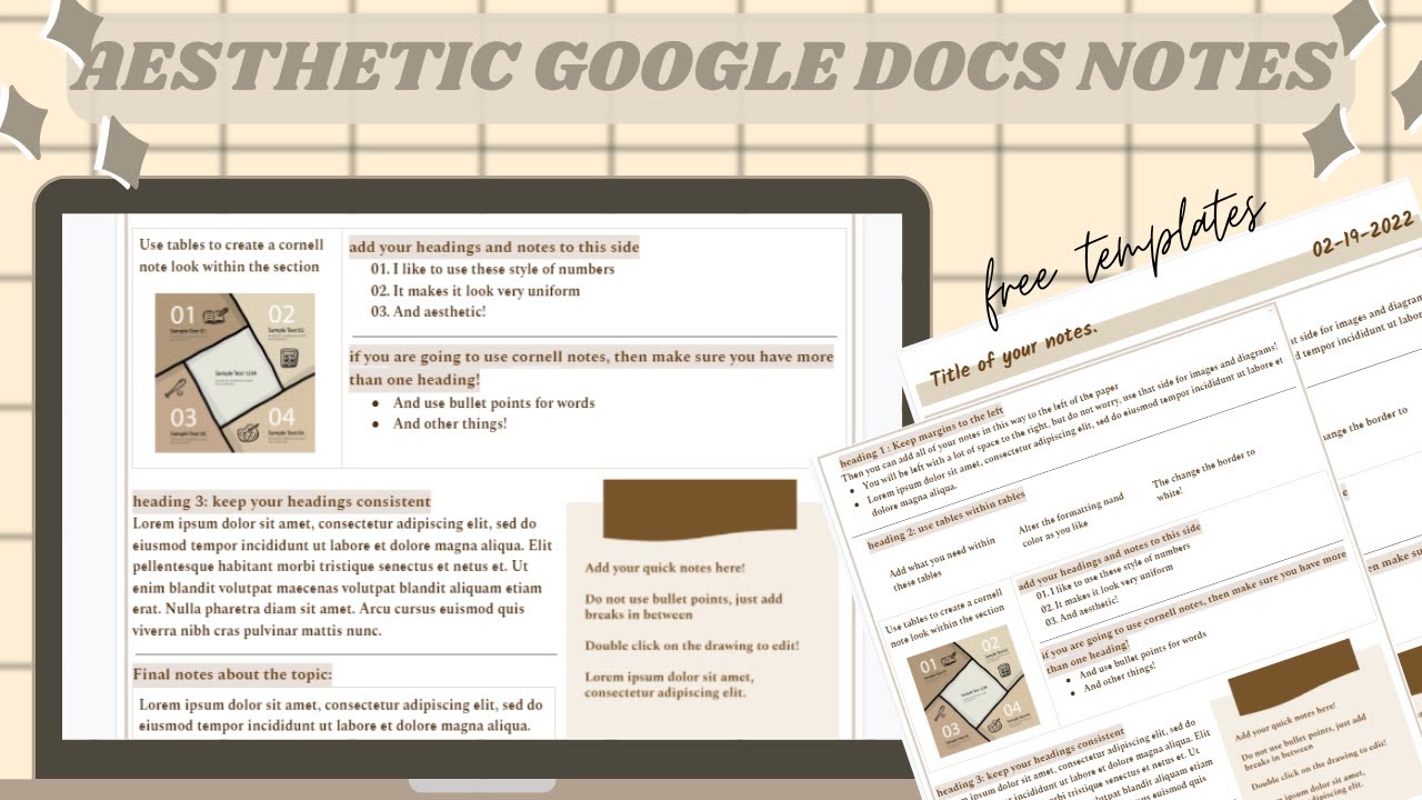 Aesthetic Google Docs Templates For Notes - Get What You Need For Free