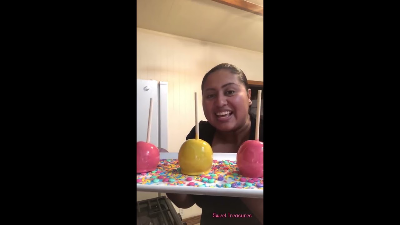 Manzanas con caramelo de espejo perfectas