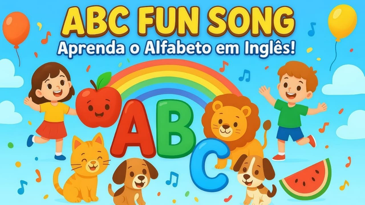Alfabeto em Inglês com Música Divertida! Aprenda o ABC Fun Song 🎵 - YouTube