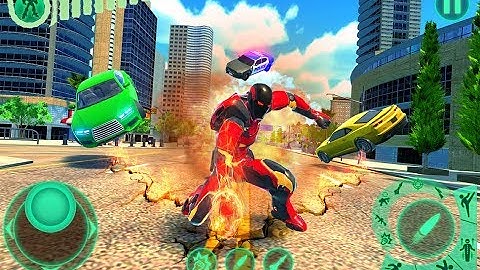 Transform Robot Flying Hero | New City Rescue Fire Hero Robot Android GamePlay | By Game Crazy