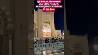 🕌 Beautiful and serene view of the Prophet's Mosque (Masjid an-Nabawi ﷺ )🤲😭🤲#viral #love #shortvideo