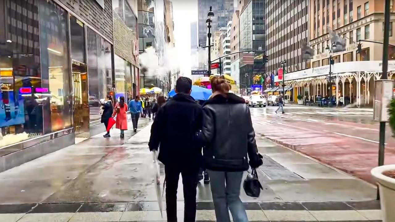 NYC LIVE Severe Thunderstorm Exploring Park Avenue to Times Square on Saturday (November 13, 2021)
