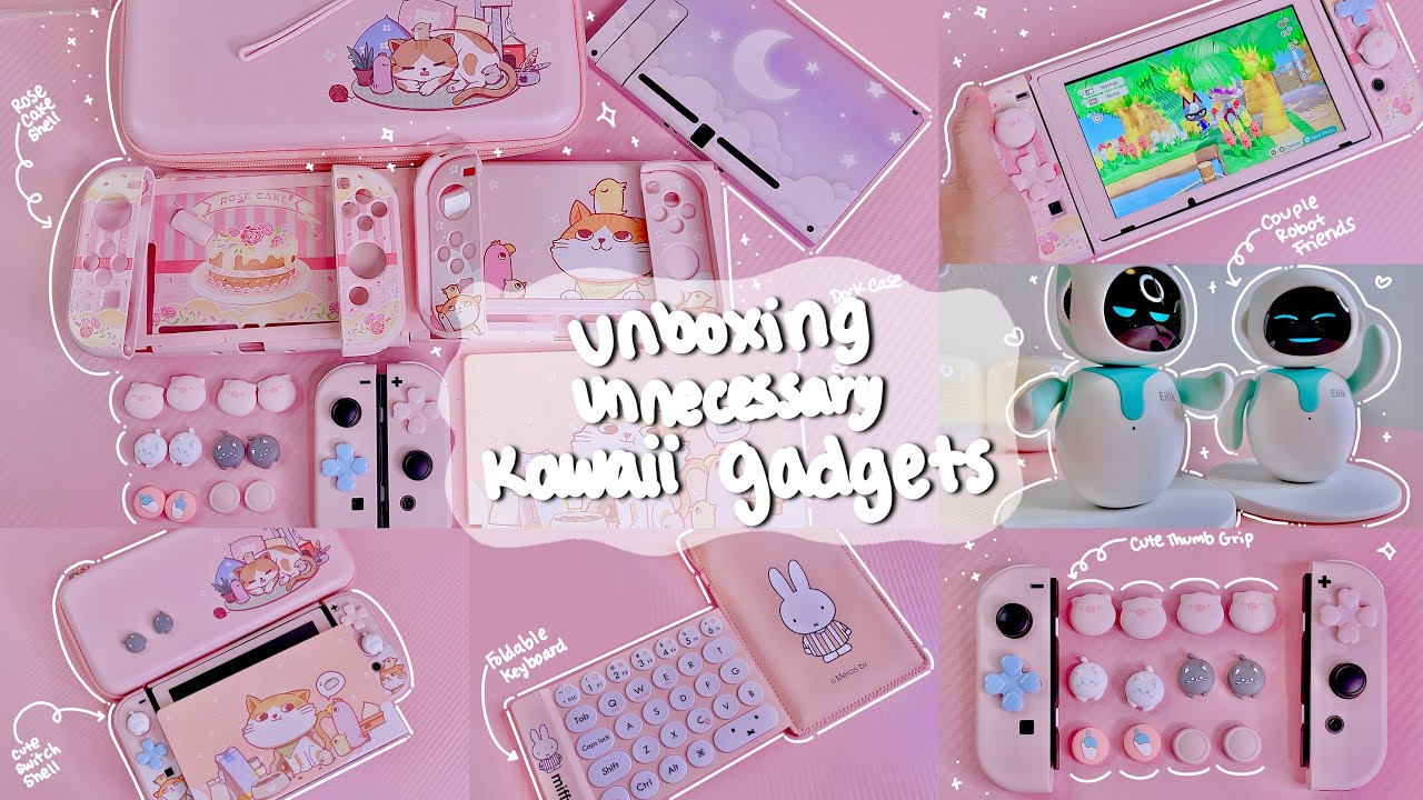 Unboxing Unnecessary Kawaii Gadgets For My Desk & Switch Ft