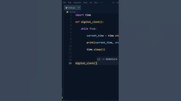 Digital clock in python #python #learnpython #programming
