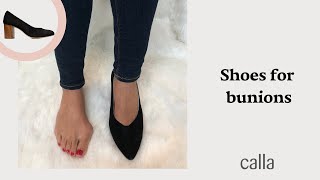 Sara - Black. Comfortable shoes for bunions (Hallux Valgus) by Calla Shoes