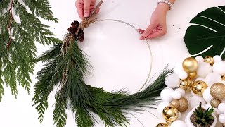 MODERN HOLIDAY WREATH | With The Urban Botanist
