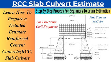 Detailed Estimate and Rate Analysis of RCC Slab Culvert Using Schedule of Rates in Excel
