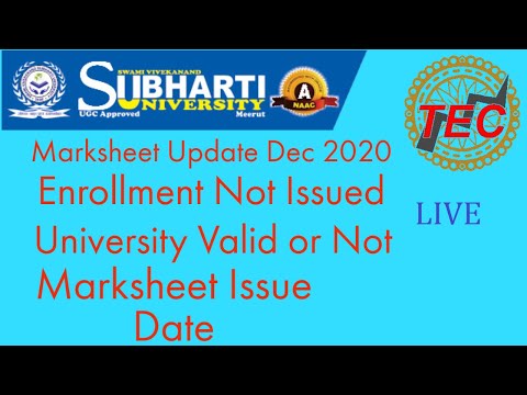 Examination, Enrollment, Mark-sheet Subharti university Meerut | SVSU Distance Education