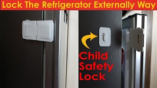 Refrigerator 5in1 Convertible Double Door❄How to lock the fridge externally❄Child Safety Lock🔑 |DIY|