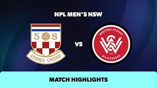 NPL Men's NSW Round 13 Highlights –Sydney United 58 v WSW