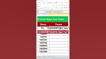 Convert Days to Years in Excel | Simple Formula#shorts #excel