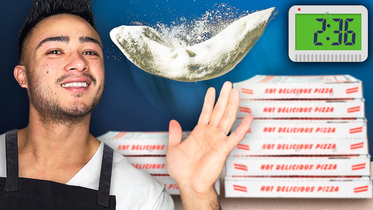 I gave away 100 Pizzas In 100 Minutes!