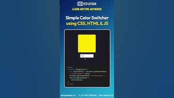 Simple Color Switcher using CSS, HTML & JS! #coding #html #css #javascript #js #cssbeginners #ai #ml
