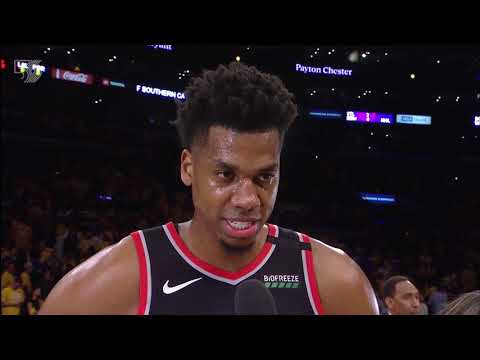 Hassan Whiteside: "On that last fadeaway I yelled 'Kobe!'" | Trail Blazers at Lakers