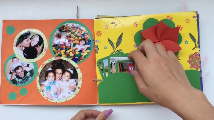 DIY- Craft for kids/How to make- Mini scrapbook photo album /DIY