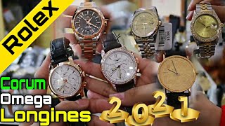 Rolex Omega Longines Corum Tissot Gold 18K Diamond Watches Review Khmer 2021 Rathana5555