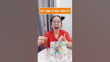 BÚT LÔNG VẼ MÀU THẦN KÌ! Bút chạm vào đâu ra màu ở đó wow #leeciehayhoi #shorts