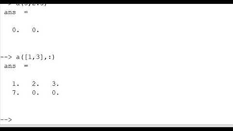 08. Scilab: Acessando e mudando linhas e colunas de Matrizes:
