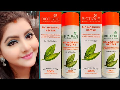 BIOTIQUE BIO MORNING NECTOR VISIBLY FLAWLESS SUN PROTECTOR SPF30+ FOR ALL SKINTYPE | RARA |SUNSCREEN