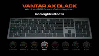 Vantar Ax Black - Backlighting Effects