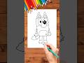 Learn How To Draw A Cute Bluey Drawing Easily For Kids Toddlers Easydrawing Simpledrawing Art 