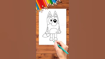 Learn How to Draw a cute Bluey Drawing Easily for kids, Toddlers #easydrawing #simpledrawing #art