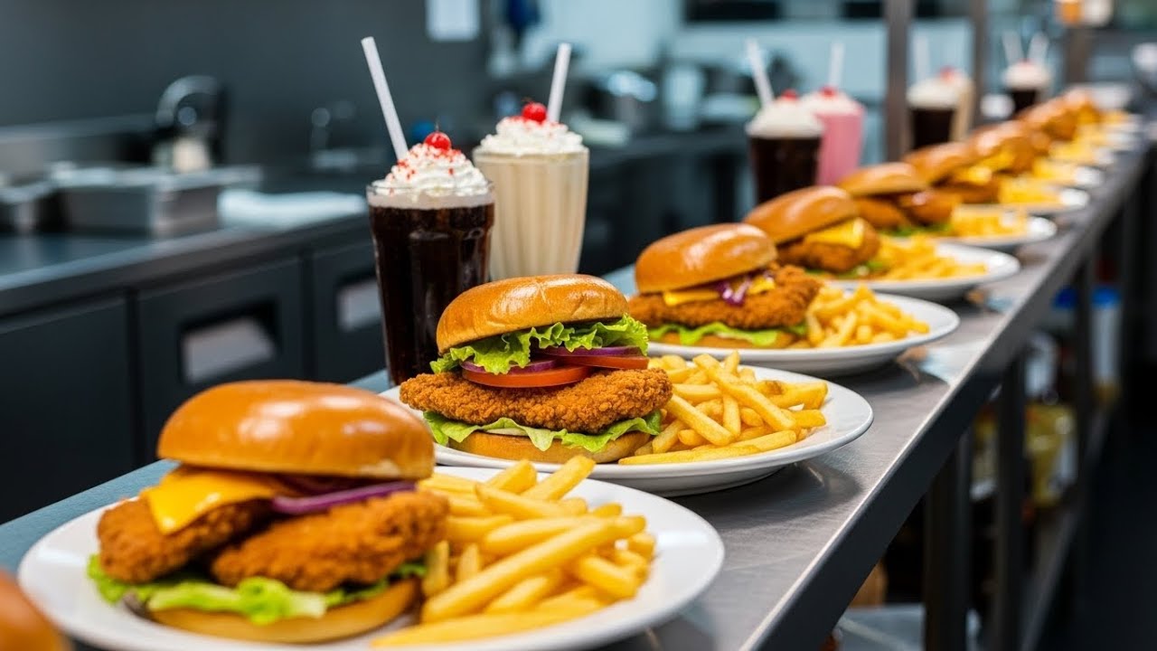 Inside a Busy Restaurant: How Fried Chicken Sandwiches Are Made Fresh Every Day